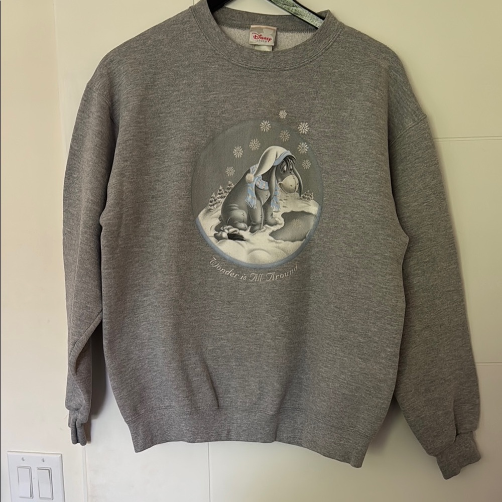 VINTAGE Disney Gray Sweater with Eeyore Design